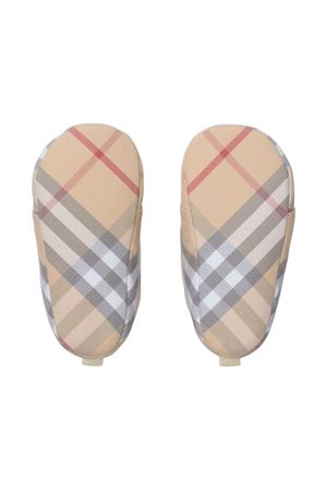 beige cotton sneakers BURBERRY KIDS | 8108372A2205